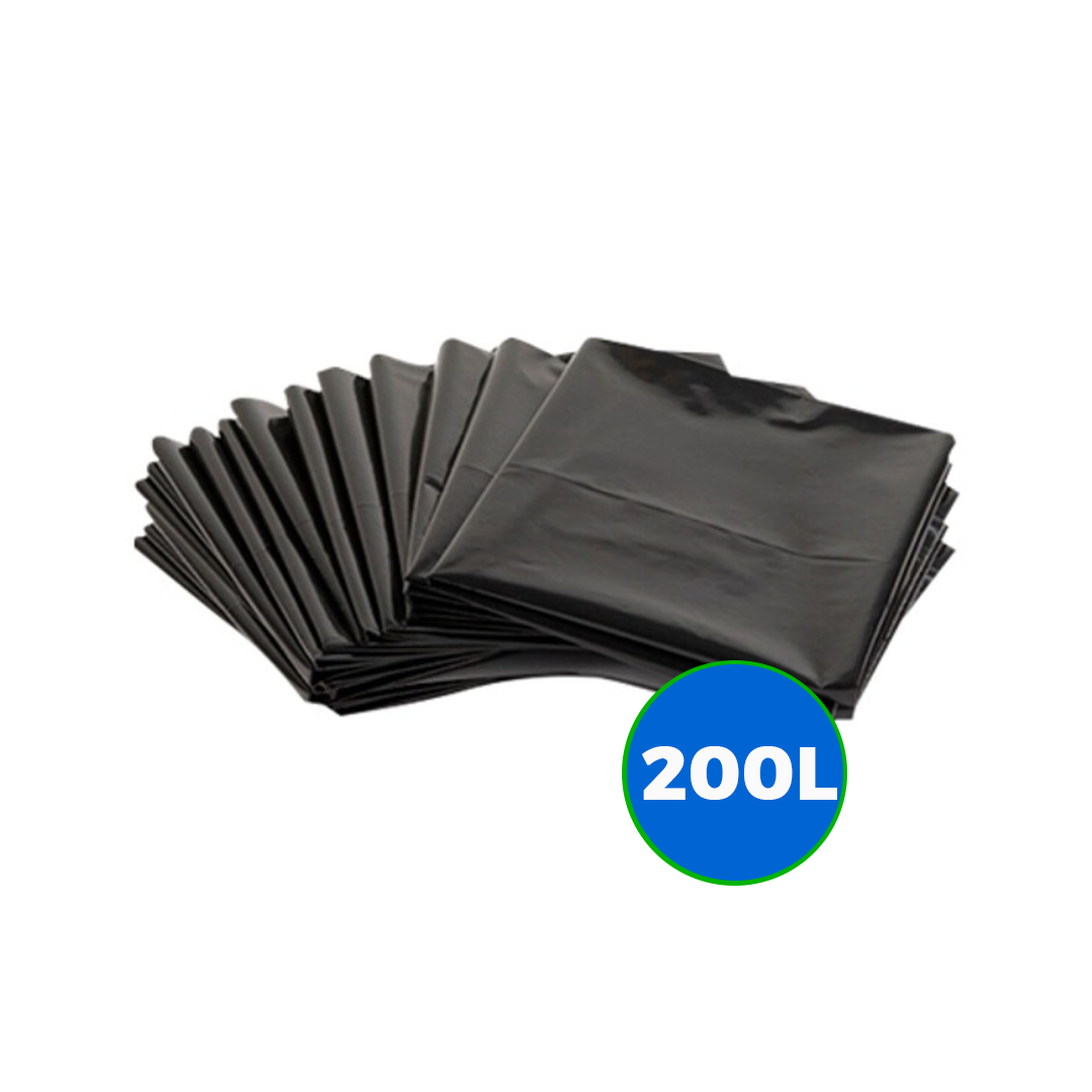 Saco p/ lixo 200 litros preto reforçado c/ 100 unidades